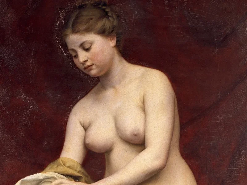 1849-Karel de Kesel - Donna che fa il bagno